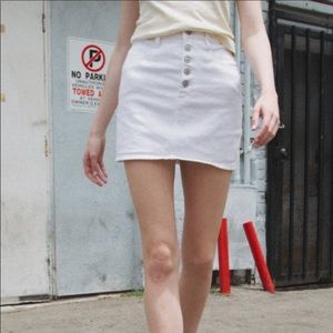 NEW Brandy Melville White Denim Skirt